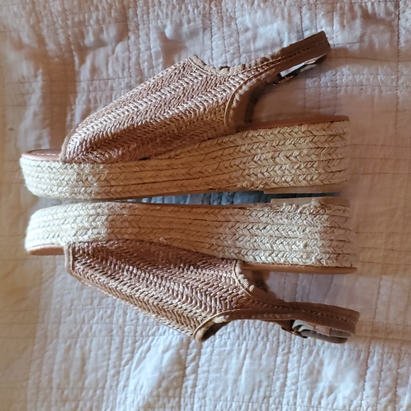 Brown, tan, twine wedge shoes in women's size US 9.5 - Picture 4 of 9